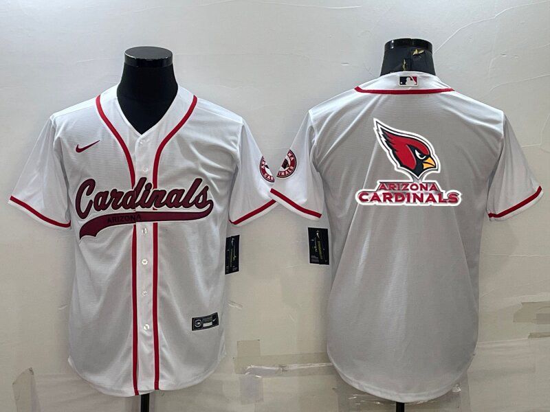 Men Arizona Cardinals Blank White 2022 Nike Co branded NFL Jersey4->arizona cardinals->NFL Jersey